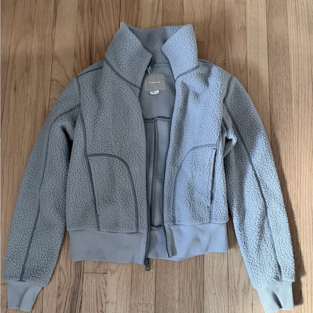 Everlane Women's ReNew Teddy Fleece Bomber Jacket
